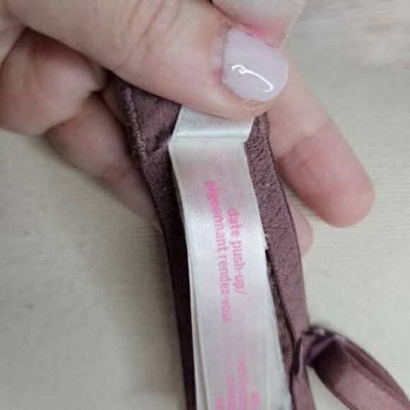 PINK Victoria's Secret Strappy Date Push-Up Bra Mauve Pink Size 32B - Picture 7 of 7